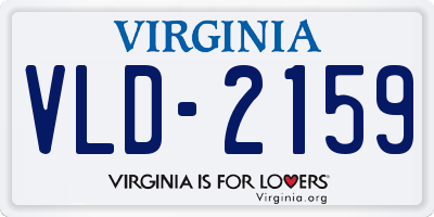 VA license plate VLD2159