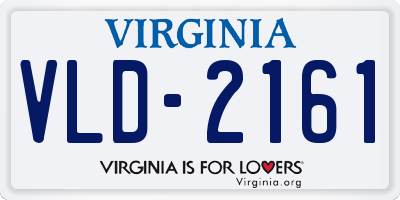 VA license plate VLD2161