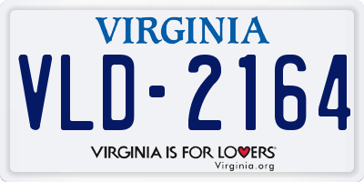 VA license plate VLD2164