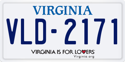 VA license plate VLD2171