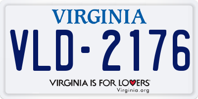 VA license plate VLD2176