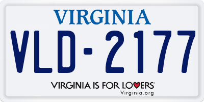 VA license plate VLD2177