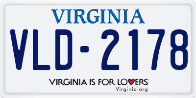 VA license plate VLD2178