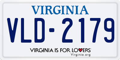 VA license plate VLD2179