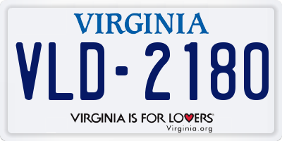VA license plate VLD2180