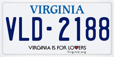 VA license plate VLD2188