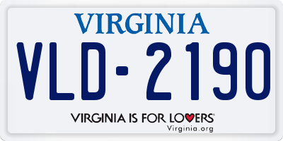 VA license plate VLD2190