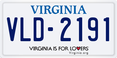 VA license plate VLD2191