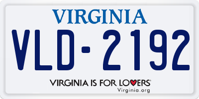 VA license plate VLD2192