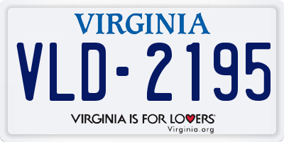 VA license plate VLD2195