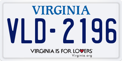 VA license plate VLD2196