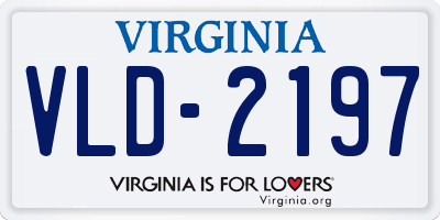 VA license plate VLD2197