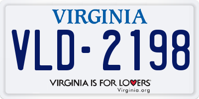 VA license plate VLD2198
