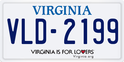 VA license plate VLD2199