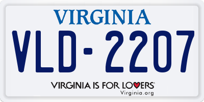 VA license plate VLD2207