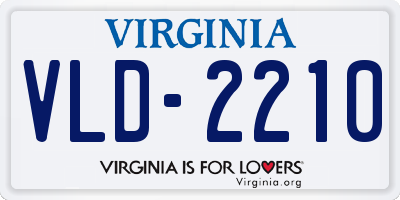 VA license plate VLD2210