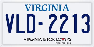 VA license plate VLD2213