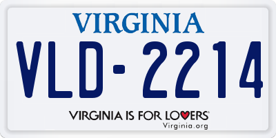 VA license plate VLD2214