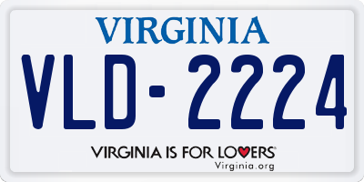 VA license plate VLD2224