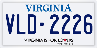 VA license plate VLD2226