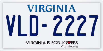 VA license plate VLD2227