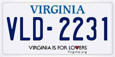 VA license plate VLD2231