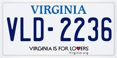 VA license plate VLD2236
