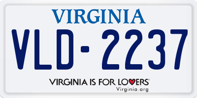 VA license plate VLD2237