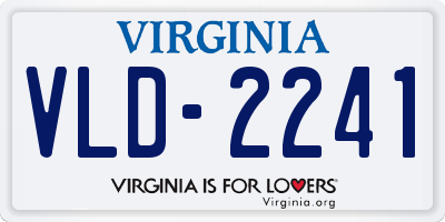 VA license plate VLD2241