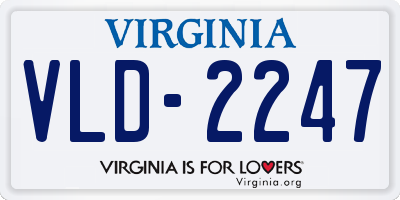 VA license plate VLD2247