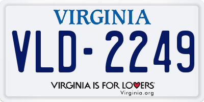 VA license plate VLD2249