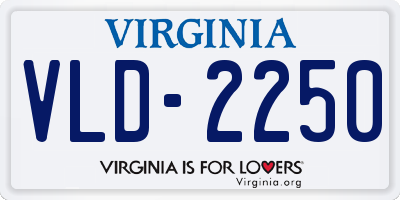 VA license plate VLD2250