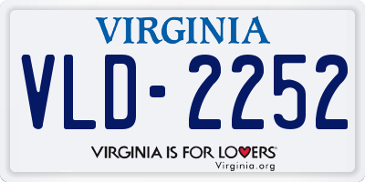 VA license plate VLD2252