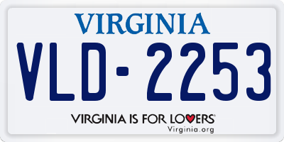 VA license plate VLD2253