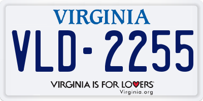 VA license plate VLD2255