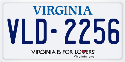 VA license plate VLD2256