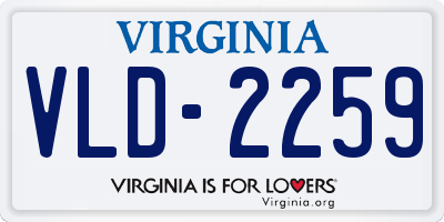 VA license plate VLD2259