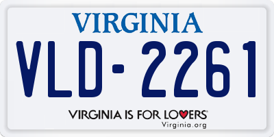 VA license plate VLD2261