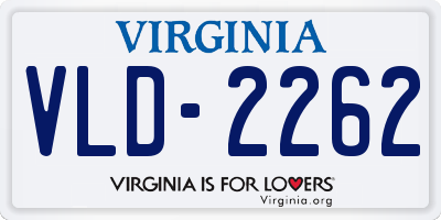VA license plate VLD2262
