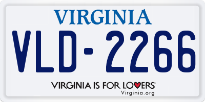 VA license plate VLD2266