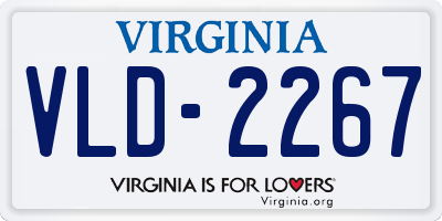 VA license plate VLD2267
