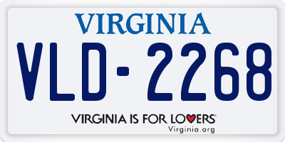 VA license plate VLD2268