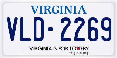 VA license plate VLD2269