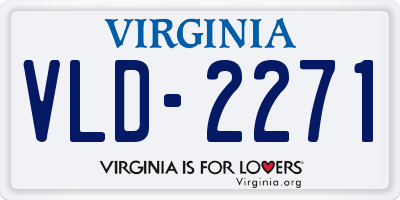 VA license plate VLD2271