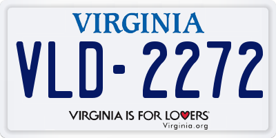 VA license plate VLD2272