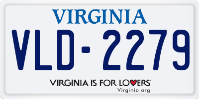 VA license plate VLD2279