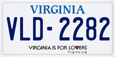 VA license plate VLD2282