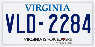 VA license plate VLD2284