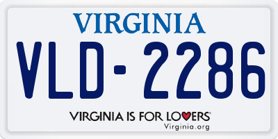 VA license plate VLD2286