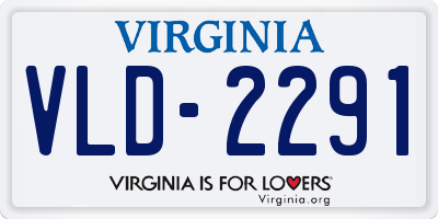 VA license plate VLD2291
